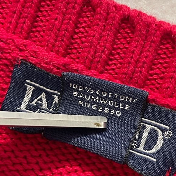 Land’s End X Detroit Red Wings Embroidered 100% Cotton Vintage Sweater XL 46-48 - Picture 4 of 5